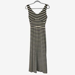 Puella Anthropologie Striped Maxi Jersey Dress Women’s Size Medium USA Made